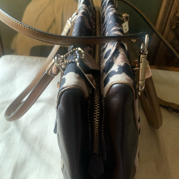 Coach Leopard bag with leather and canvas - Picture 5 of 7